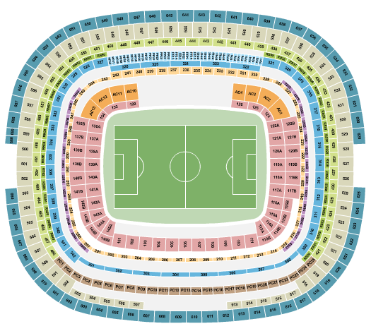 Estadio Azteca Soccer Interactive Seating Chart