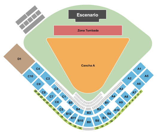 Estadio Eduardo Vasconcelos Endstage Seating Chart