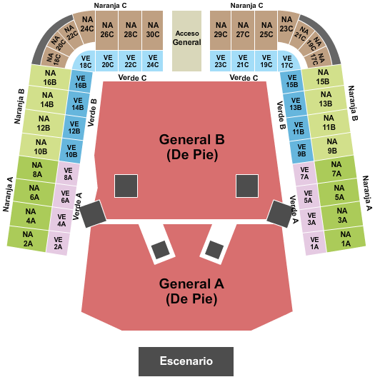 Estadio GNP Seguros - Mexico City Foo Fighters Seating Chart