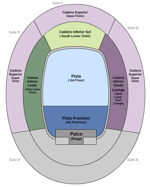 Estadio Mineirao - Belo Horizonte Pearl Jam Seating Chart