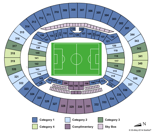 Estadio Mineirao - Belo Horizonte Soccer Zone Seating Chart