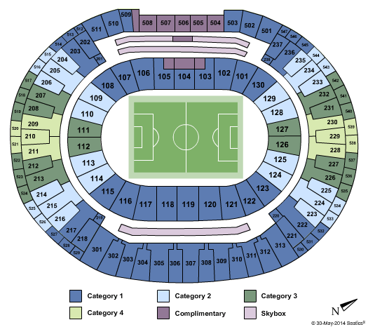 Maracana Stadium At Maracana Olympic Complex Soccer - Zone Seating Chart