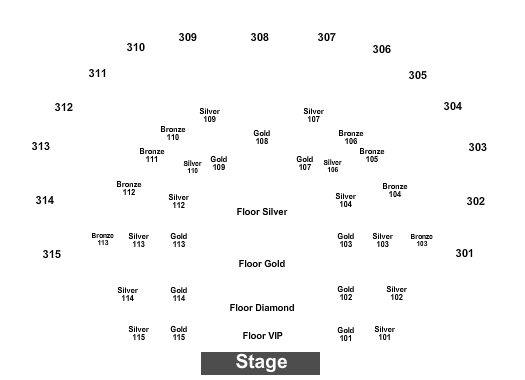 Etihad Arena - Yas Island Endstage Tiers 2 Seating Chart