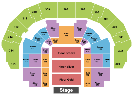 Etihad Arena - Yas Island Endstage Tiers Seating Chart