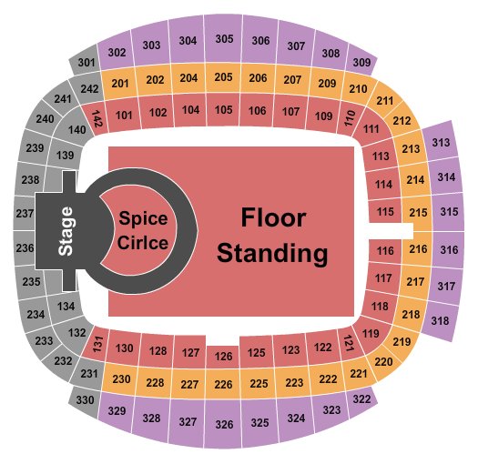 Etihad Stadium Spice Girls Seating Chart