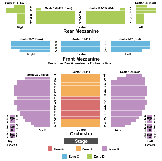 Seating Chart For Eugene O Neill Theatre