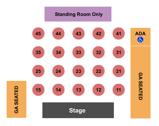 Puddles Pity Party Evanston Space Seating Chart