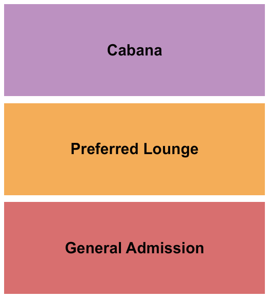Event Lawn at Virgin Hotels - Las Vegas GA/Preferred/Cabana Seating Chart