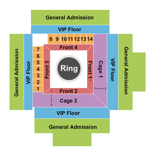 Events Center At Osceola Heritage Park MMA 2 Seating Chart