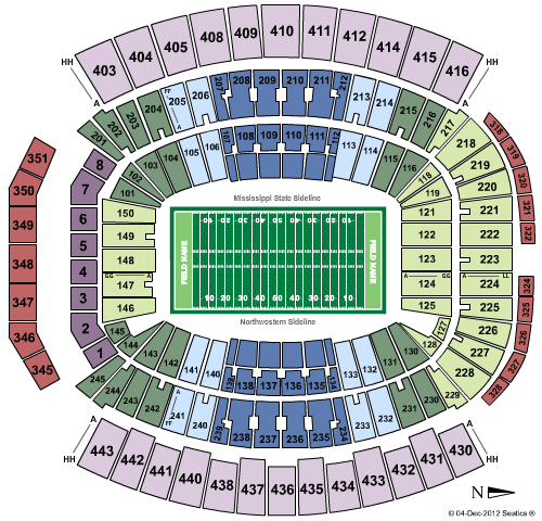 EverBank Stadium Gator Bowl Seating Chart
