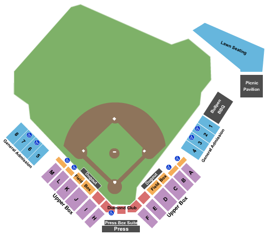 Funko Field At Everett Memorial Stadium Baseball Seating Chart