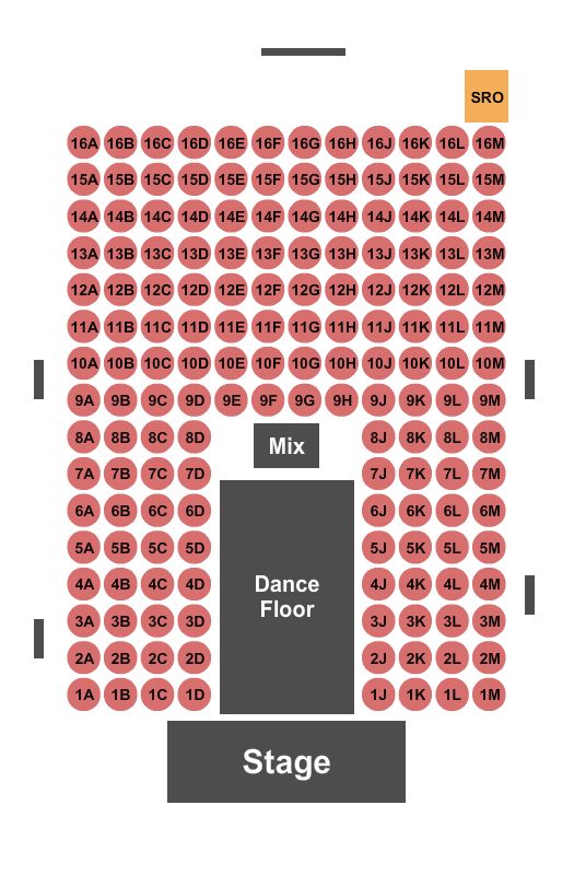 Exhibit Hall at South Point Hotel And Casino Endstage DanceFloor Seating Chart