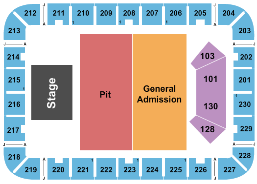 seating chart for ExploreAsheville.com Arena at Harrah's Cherokee Center - Koe Wetzel - eventticketscenter.com