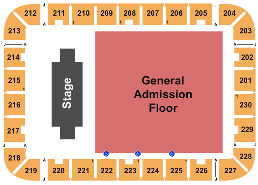 seating chart for ExploreAsheville.com Arena at Harrah's Cherokee Center - Ghost - eventticketscenter.com