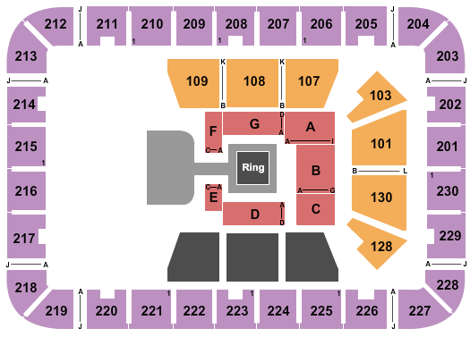 ExploreAsheville.com Arena at Harrah's Cherokee Center Wrestling - AEW Seating Chart