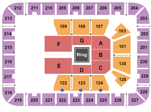 ExploreAsheville.com Arena at Harrah's Cherokee Center WWE Seating Chart