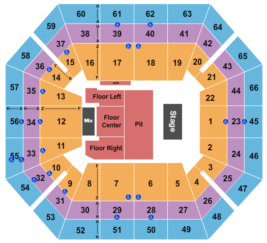 ExtraMile Arena Dan and Shay Seating Chart