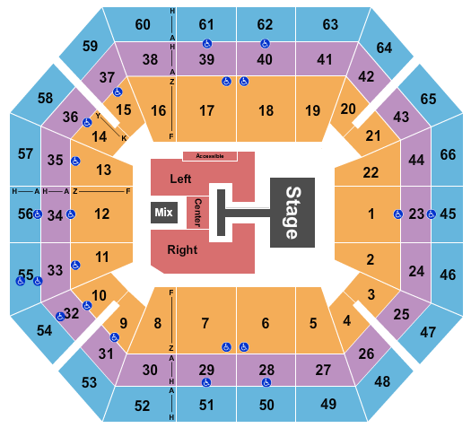 ExtraMile Arena Seating Chart