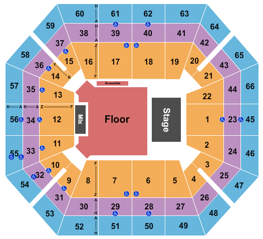 ExtraMile Arena Endstage GA Floor Seating Chart