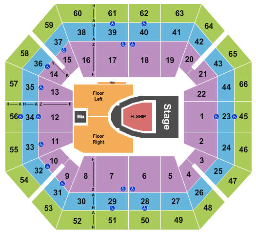 ExtraMile Arena For King and Country Seating Chart