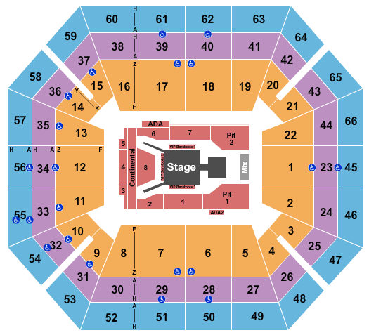 ExtraMile Arena Fuerza Regida Seating Chart