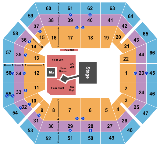 ExtraMile Arena Hillsong Worship Seating Chart