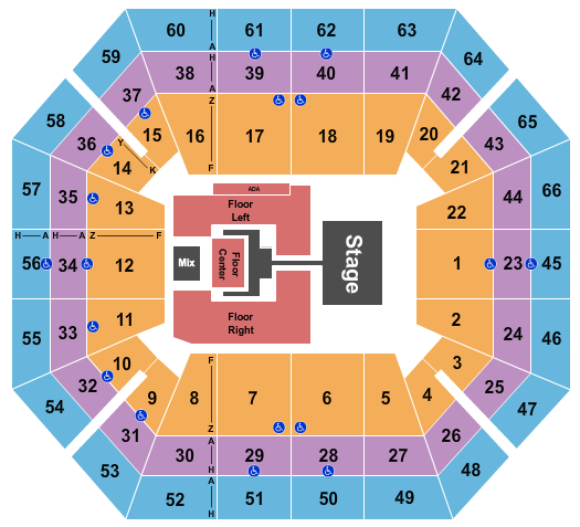 ExtraMile Arena TobyMac Seating Chart