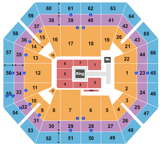 ExtraMile Arena WWE Seating Chart