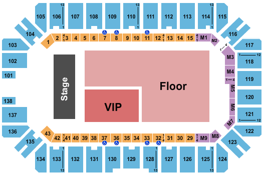 Extraco Events Center (Formerly Heart Of Texas Coliseum) Seating Chart
