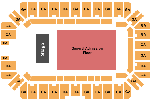 Extraco Events Center GA Floor & GA Balc Seating Chart