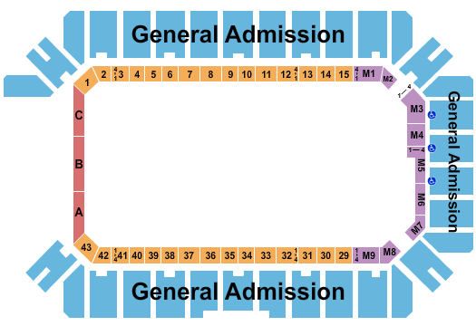 Extraco Events Center Rodeo - Upper GA Seating Chart