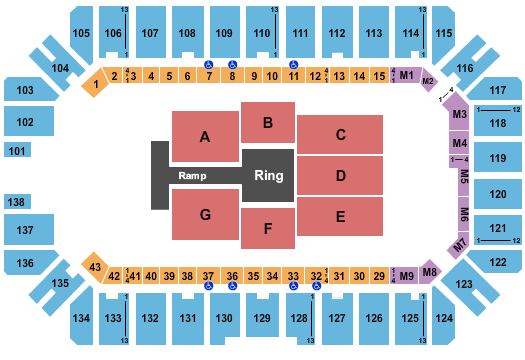 Extraco Events Center WWE-3 Seating Chart