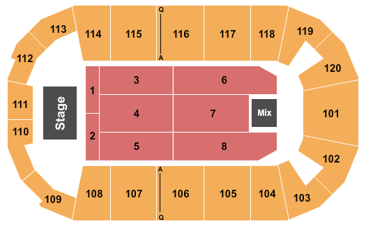 F&M Bank Arena Seating Chart