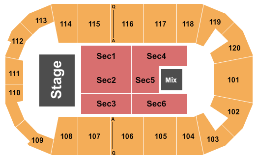 F&M Bank Arena Blippi Live Seating Chart
