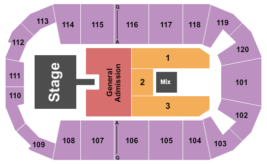 F&M Bank Arena Brantley Gilbert Seating Chart