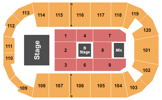 F&M Bank Arena Seating Chart