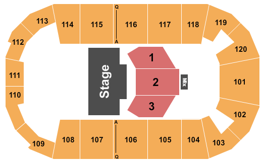 F&M Bank Arena Halfhouse Seating Chart