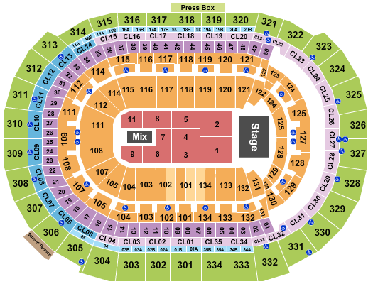 seating chart for FLA Live Arena - Adventura - eventticketscenter.com