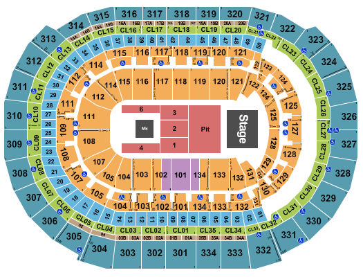 Amerant Bank Arena Endstage GA 2 Seating Chart