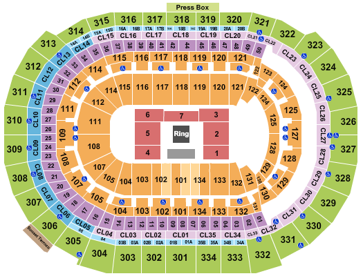 Amerant Bank Arena End Stage Ring Seating Chart