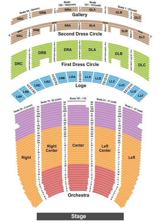 Fabulous Fox Theatre - Atlanta End Stage - Interactive Zone Seating Chart