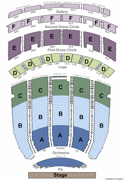 Fabulous Fox Theatre - Atlanta End Stage Full - IntZone Seating Chart