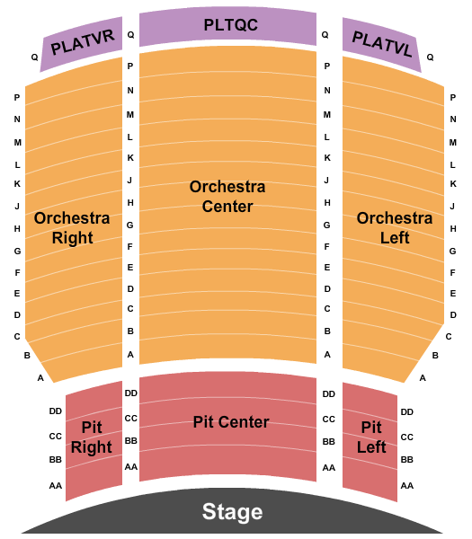 seating chart for Fairchild Theatre - East Lansing - End Stage - eventticketscenter.com