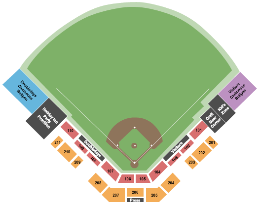 Valley Cats Seating Chart