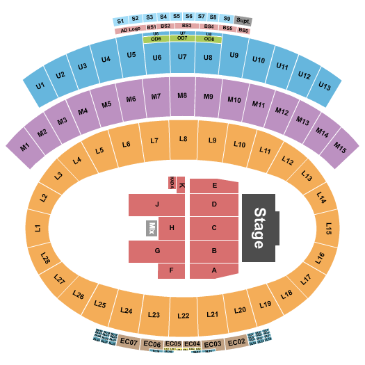 Bruno Mars Falcon Stadium Seating Chart