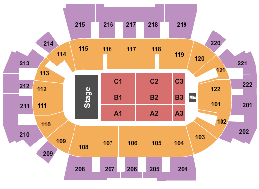 Family Arena Endstage 2 Seating Chart