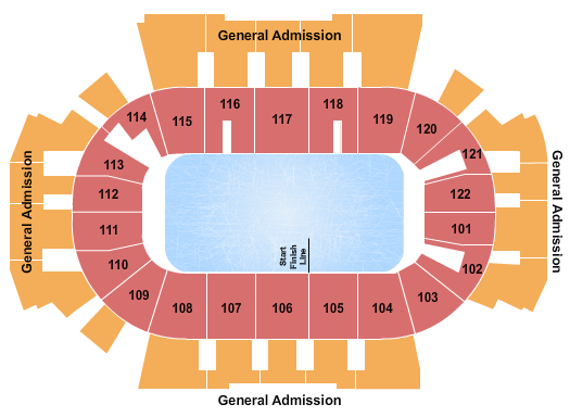 Family Arena Ice Racing Seating Chart