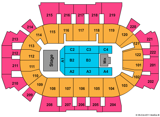 Family Arena Judas Priest Seating Chart