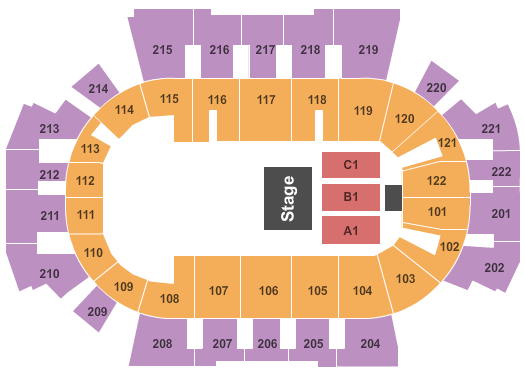 seating chart for Family Arena - The Monkees - eventticketscenter.com