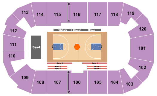 F&M Bank Arena Basketball 2 Seating Chart